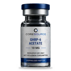 GHRP-6 Acetate research peptide vial – Core Source Peptides