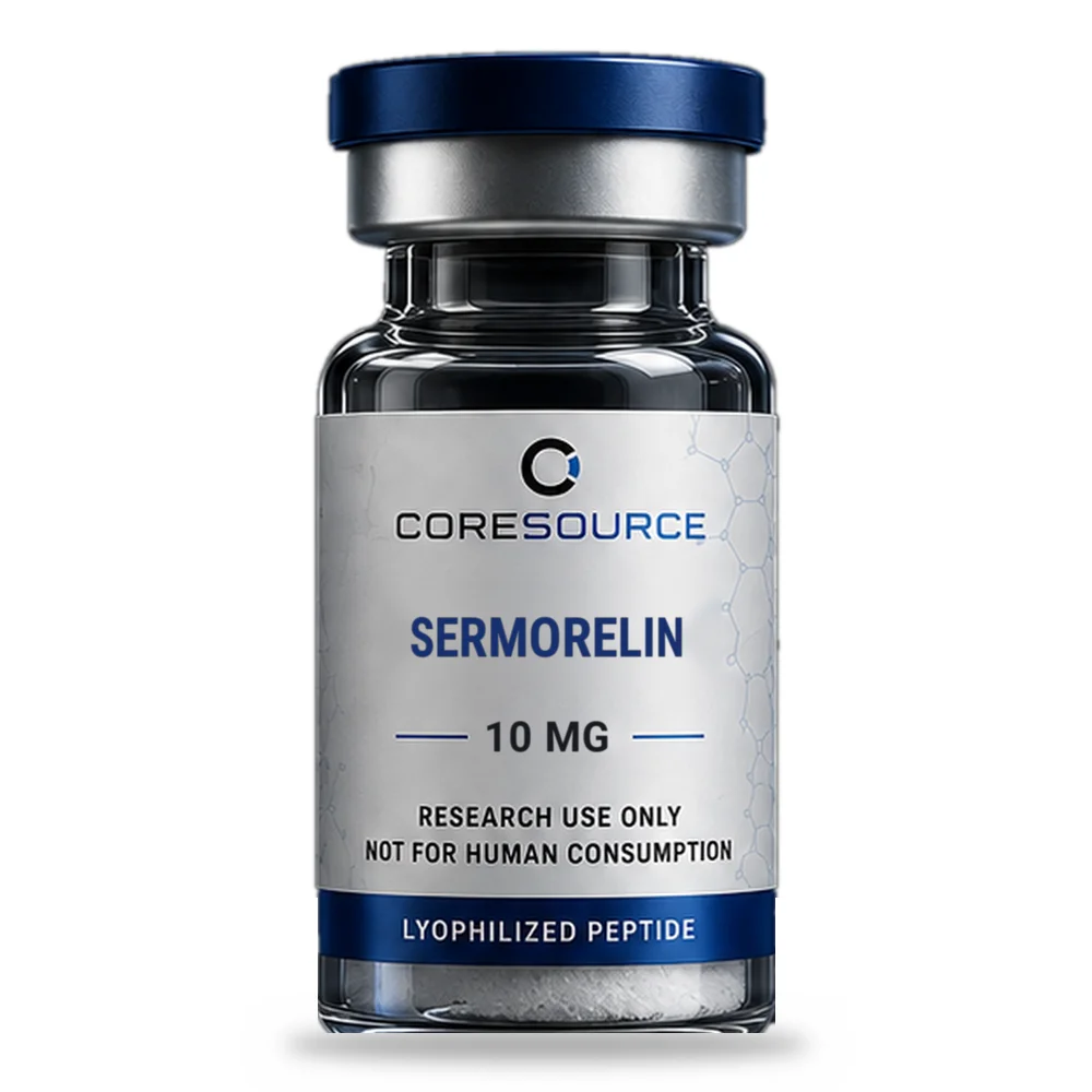 Sermorelin research peptide vial – Core Source Peptides